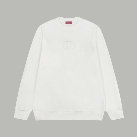 Gucci classic double G logo terry cloth long-sleeved sweatshirt